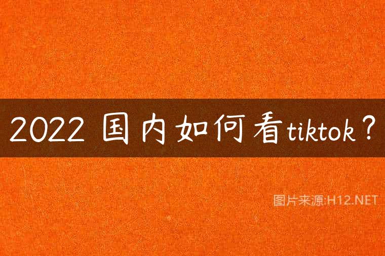 2022 国内如何看tiktok？