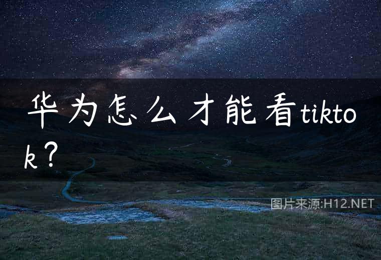 华为怎么才能看tiktok？