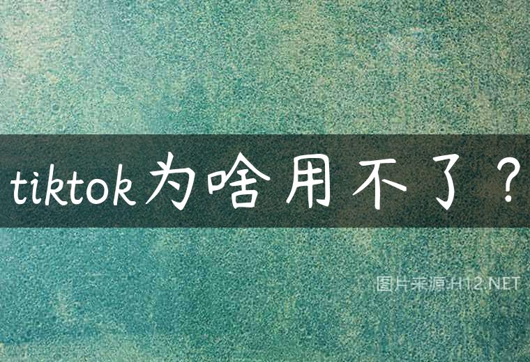 tiktok为啥用不了？