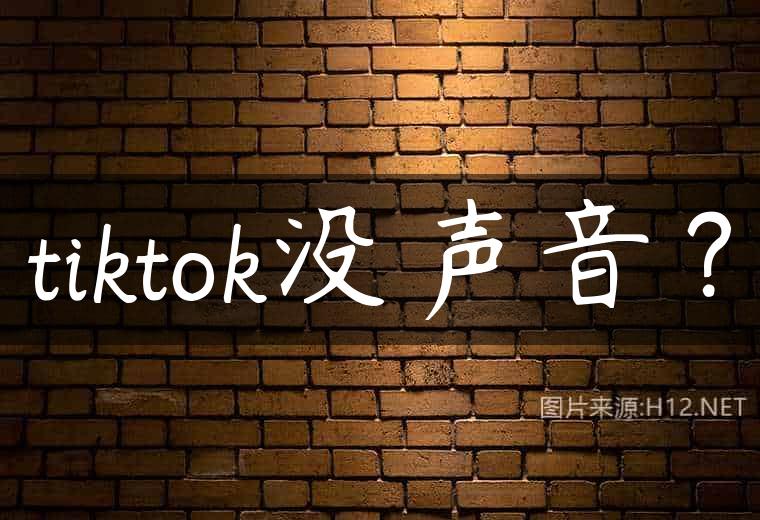 tiktok没声音？