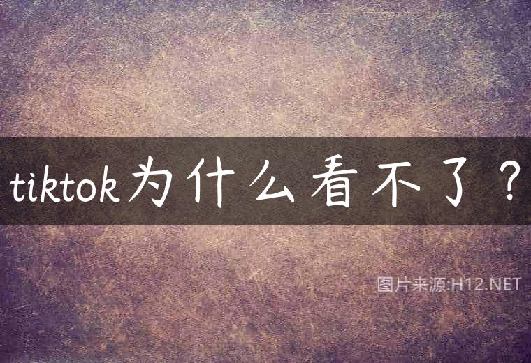 tiktok为什么看不了？