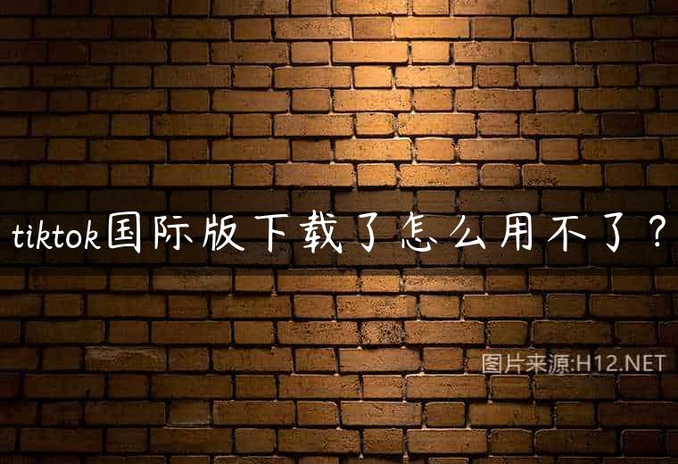 tiktok国际版下载了怎么用不了？