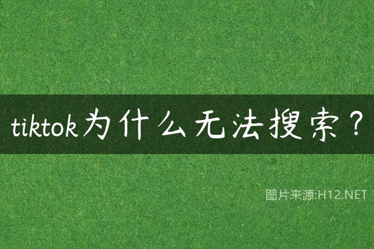 tiktok为什么无法搜索？