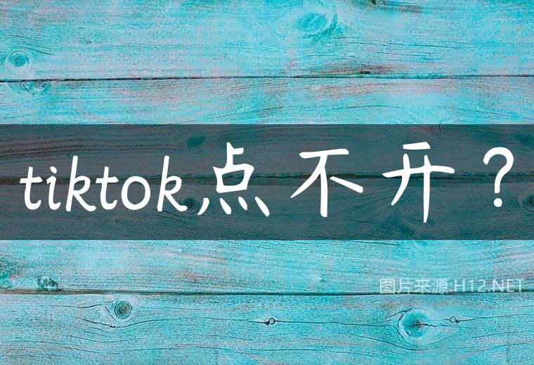 tiktok点不开？