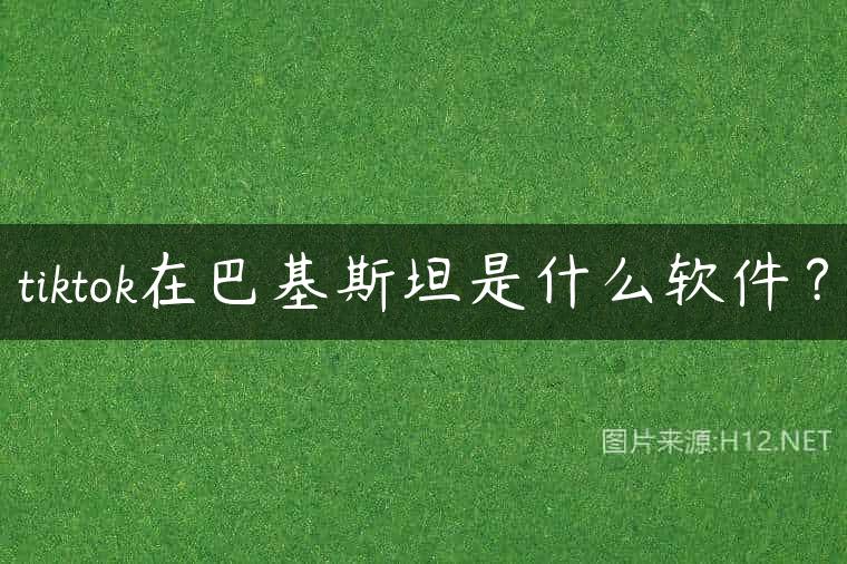 tiktok在巴基斯坦是什么软件？