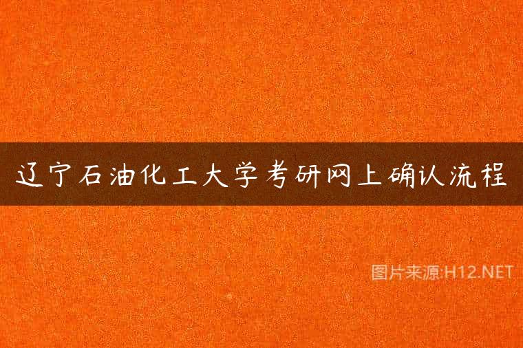 辽宁石油化工大学考研网上确认流程