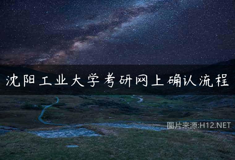 沈阳工业大学考研网上确认流程
