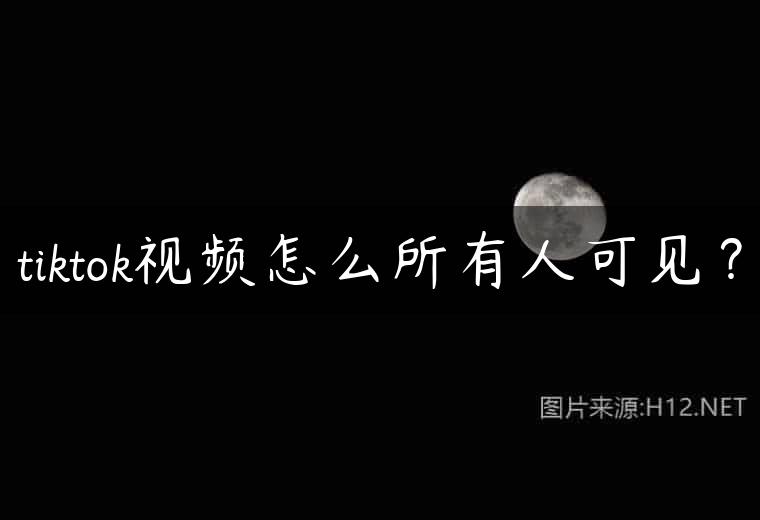 tiktok视频怎么所有人可见？