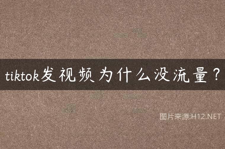 tiktok发视频为什么没流量？