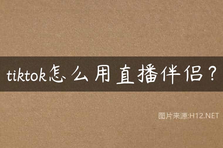 tiktok怎么用直播伴侣？