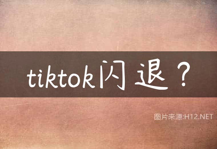 tiktok闪退？