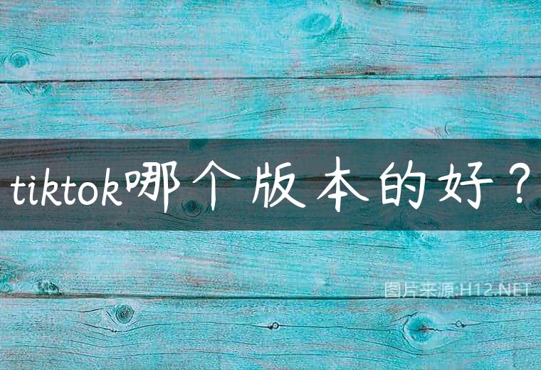 tiktok哪个版本的好？