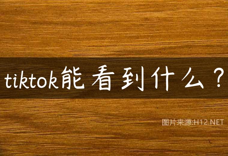 tiktok能看到什么？