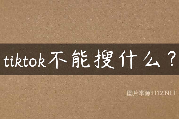 tiktok不能搜什么？