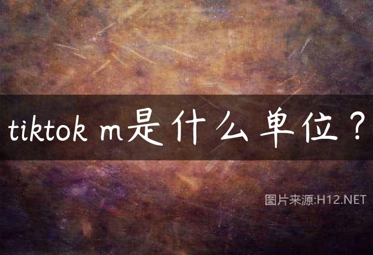 tiktok m是什么单位？