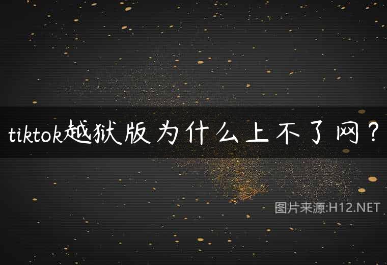 tiktok越狱版为什么上不了网？