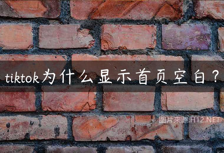 tiktok为什么显示首页空白？