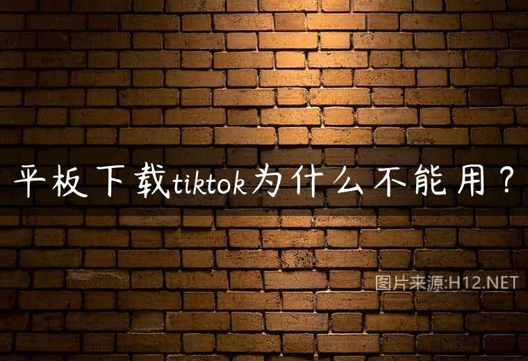 平板下载tiktok为什么不能用？