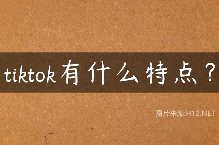 tiktok有什么特点？