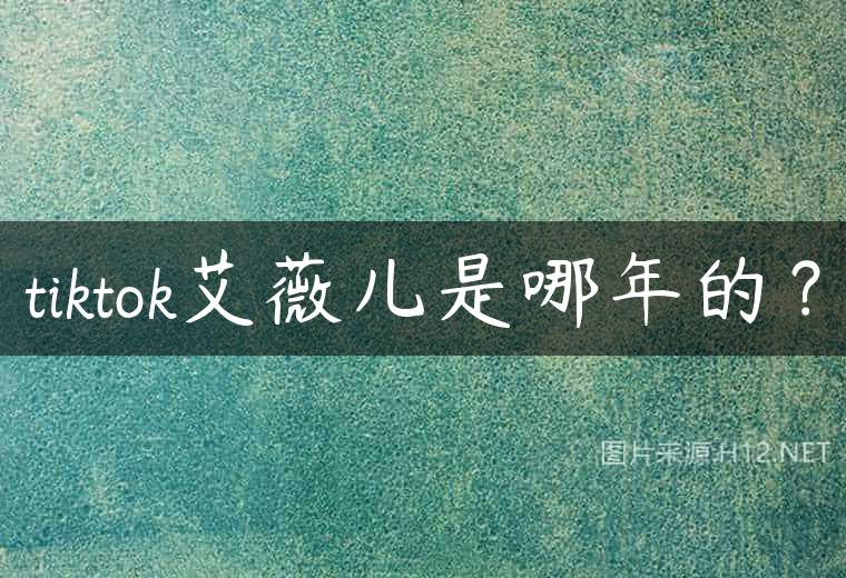 tiktok艾薇儿是哪年的？
