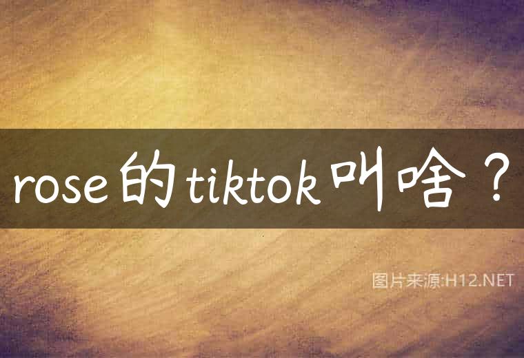 rose的tiktok叫啥？