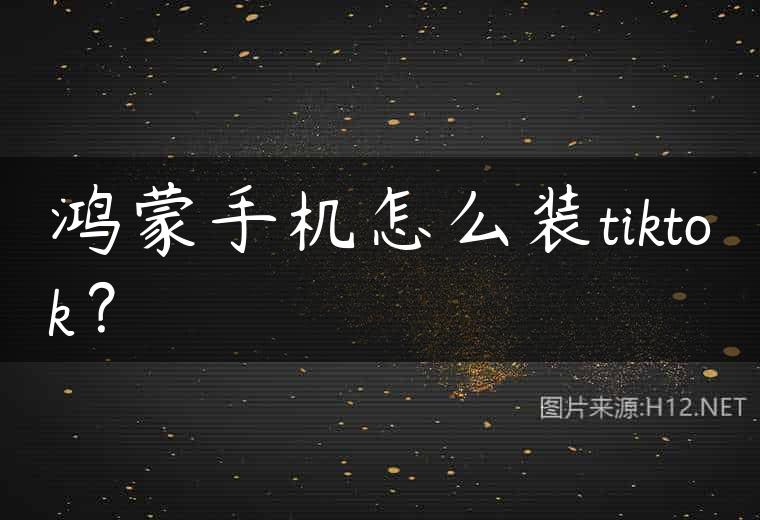 鸿蒙手机怎么装tiktok？