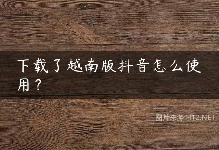 下载了越南版抖音怎么使用？