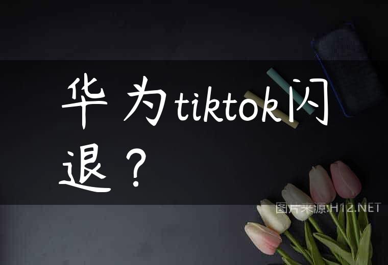 华为tiktok闪退？