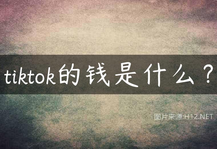 tiktok的钱是什么？