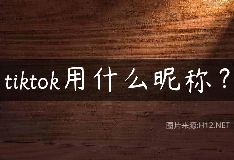 tiktok用什么昵称？