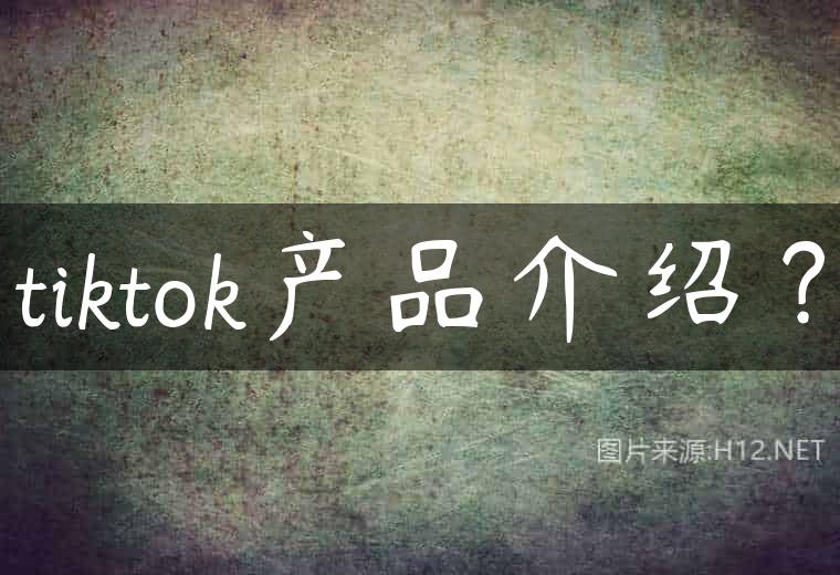 tiktok产品介绍？