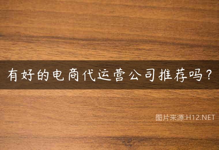 有好的电商代运营公司推荐吗？