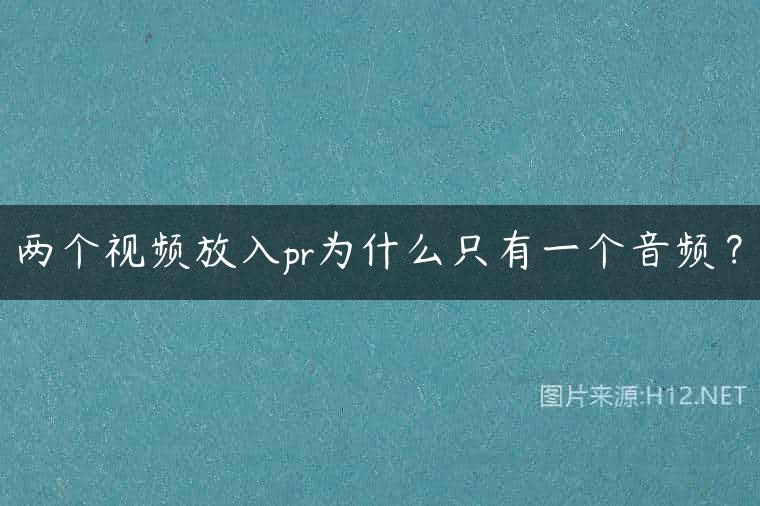 两个视频放入pr为什么只有一个音频？