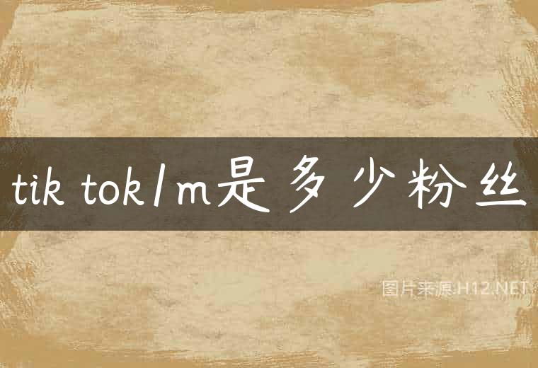 tik tok1m是多少粉丝