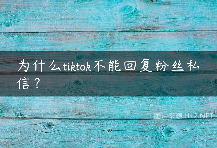 为什么tiktok不能回复粉丝私信？