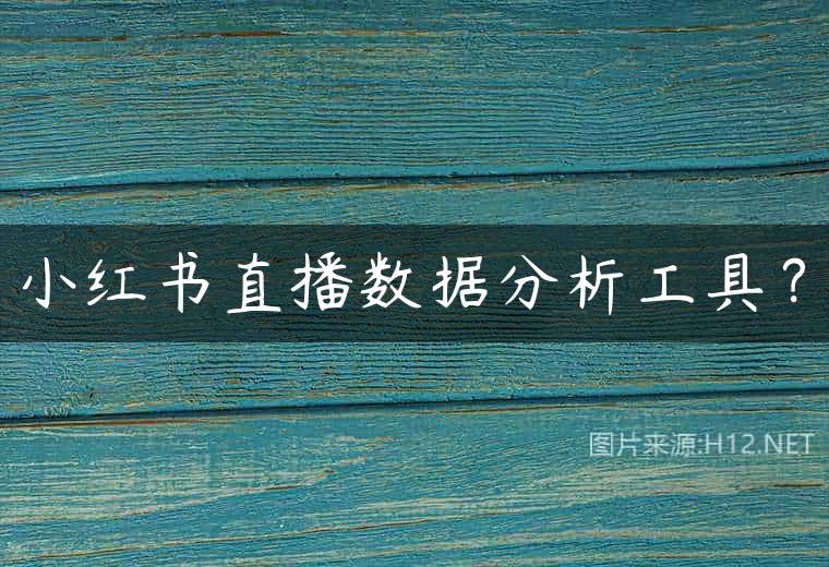 小红书直播数据分析工具？