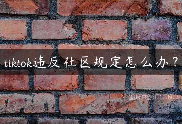 tiktok违反社区规定怎么办？