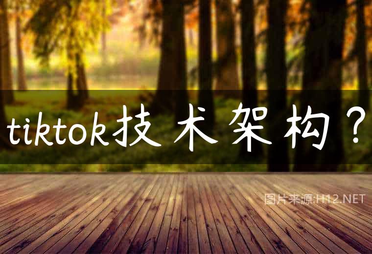 tiktok技术架构？