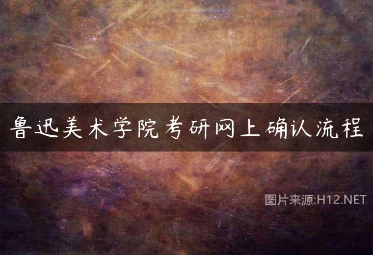 鲁迅美术学院考研网上确认流程