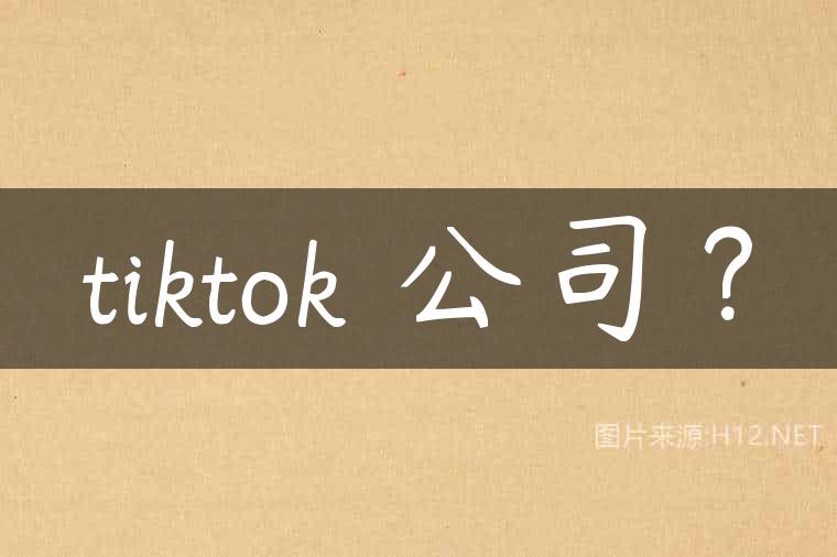 tiktok 公司？