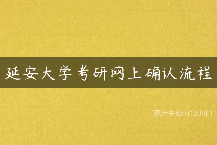 延安大学考研网上确认流程