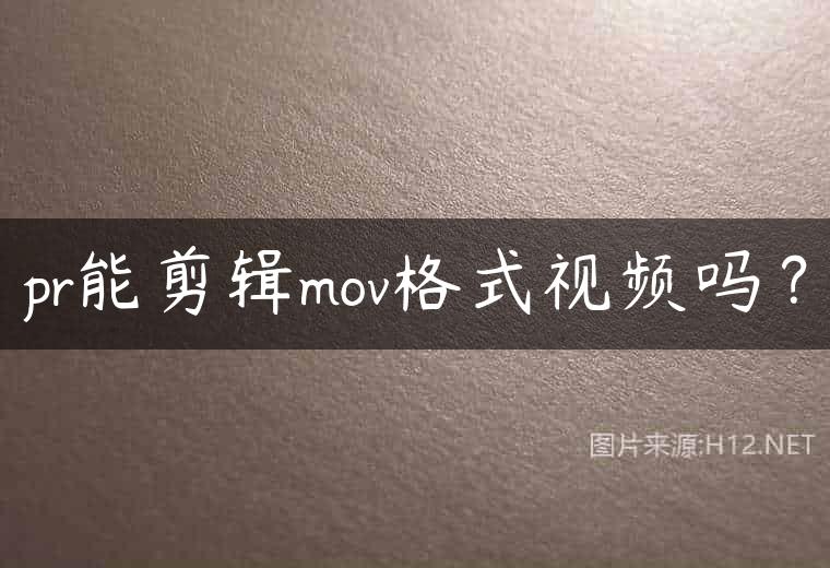 pr能剪辑mov格式视频吗？