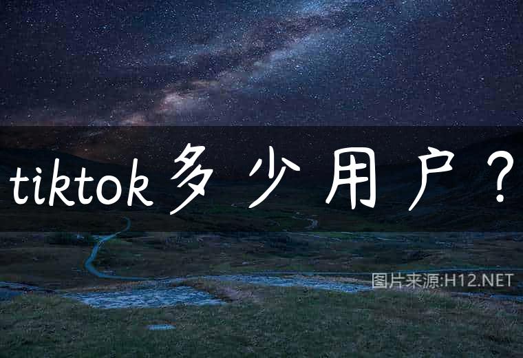 tiktok多少用户？
