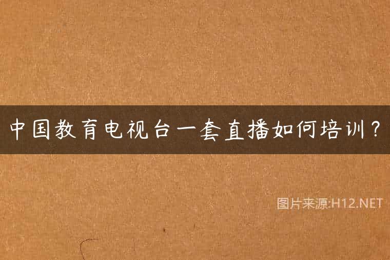中国教育电视台一套直播如何培训？