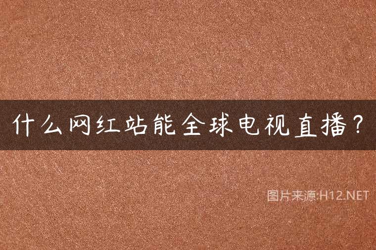 什么网红站能全球电视直播？