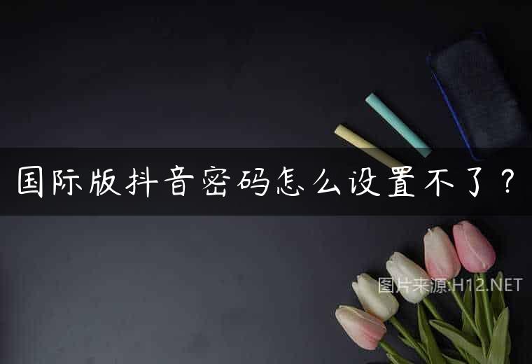国际版抖音密码怎么设置不了？