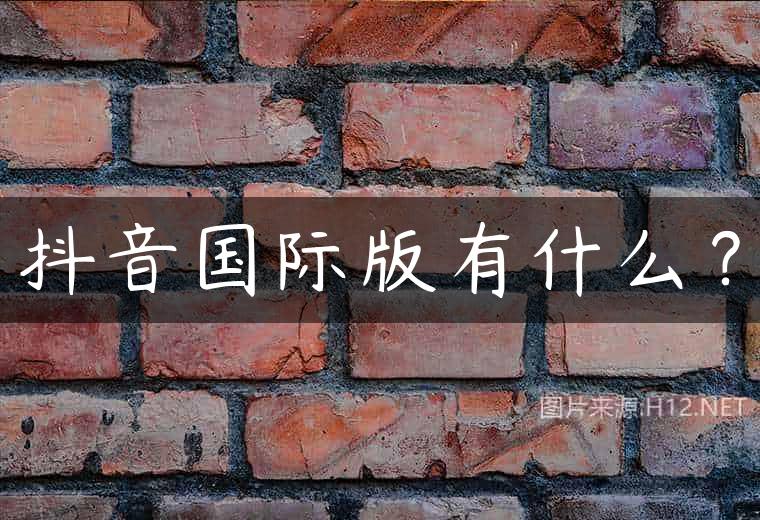 抖音国际版有什么？