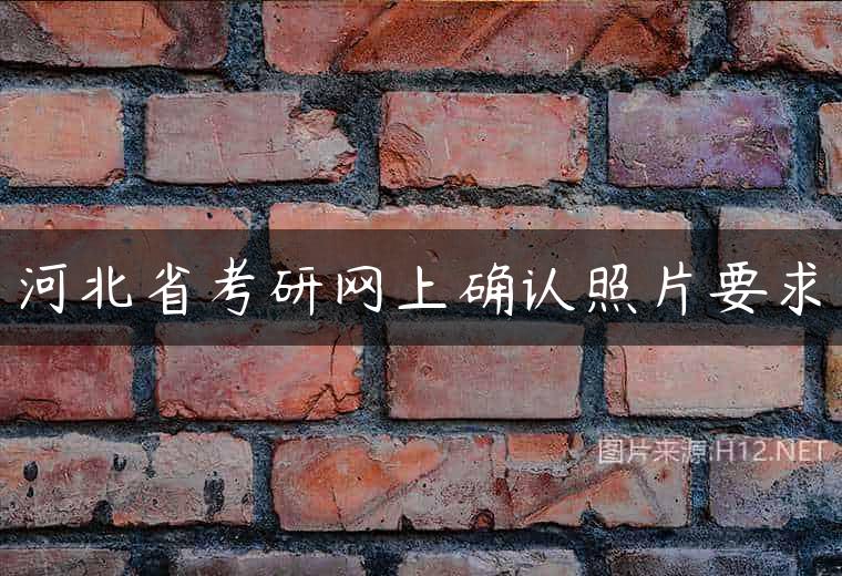 河北省考研网上确认照片要求