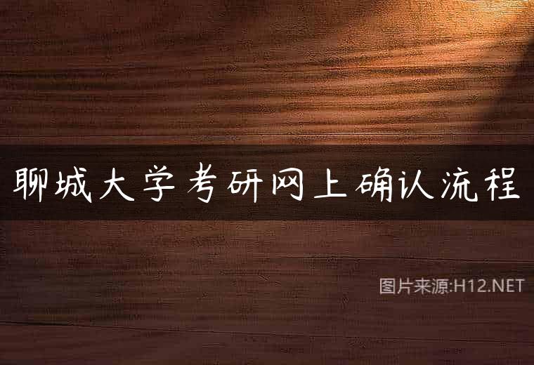 聊城大学考研网上确认流程