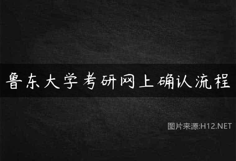 鲁东大学考研网上确认流程